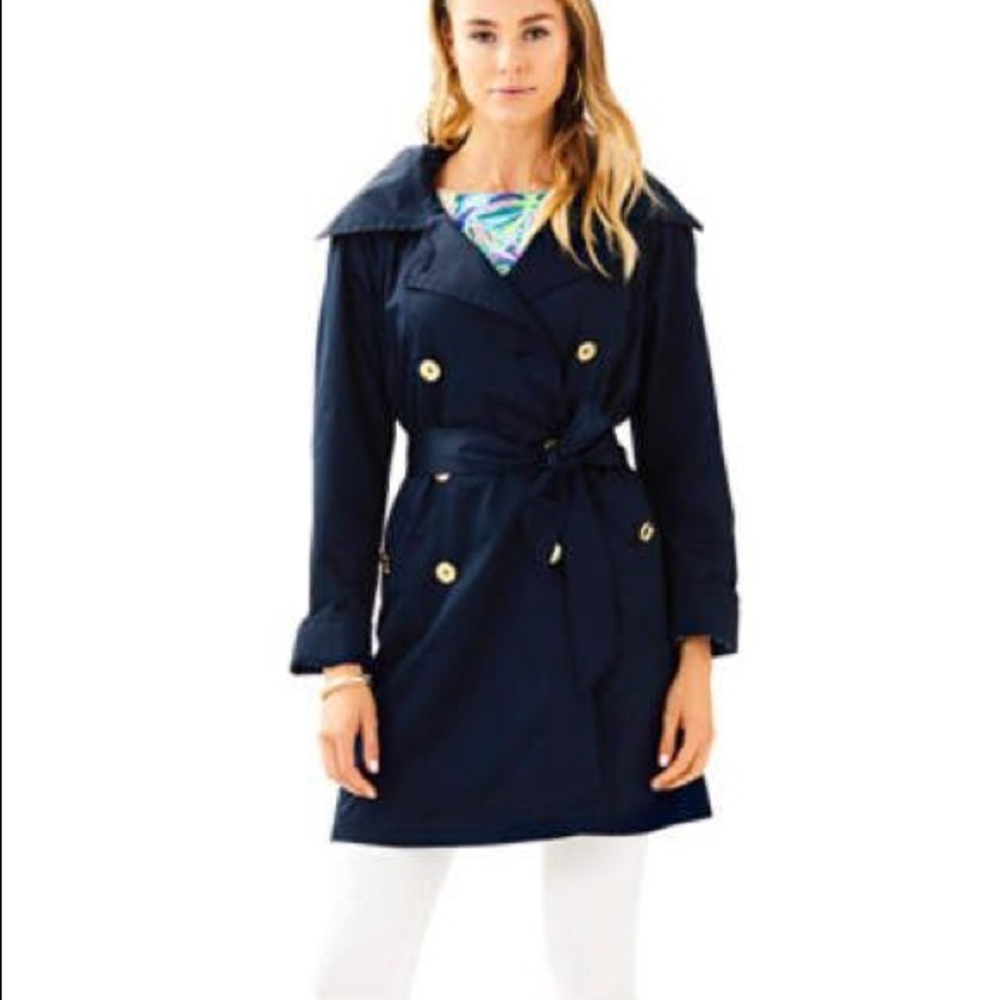 NWT Lilly Pulitzer Qynn Trench Coat